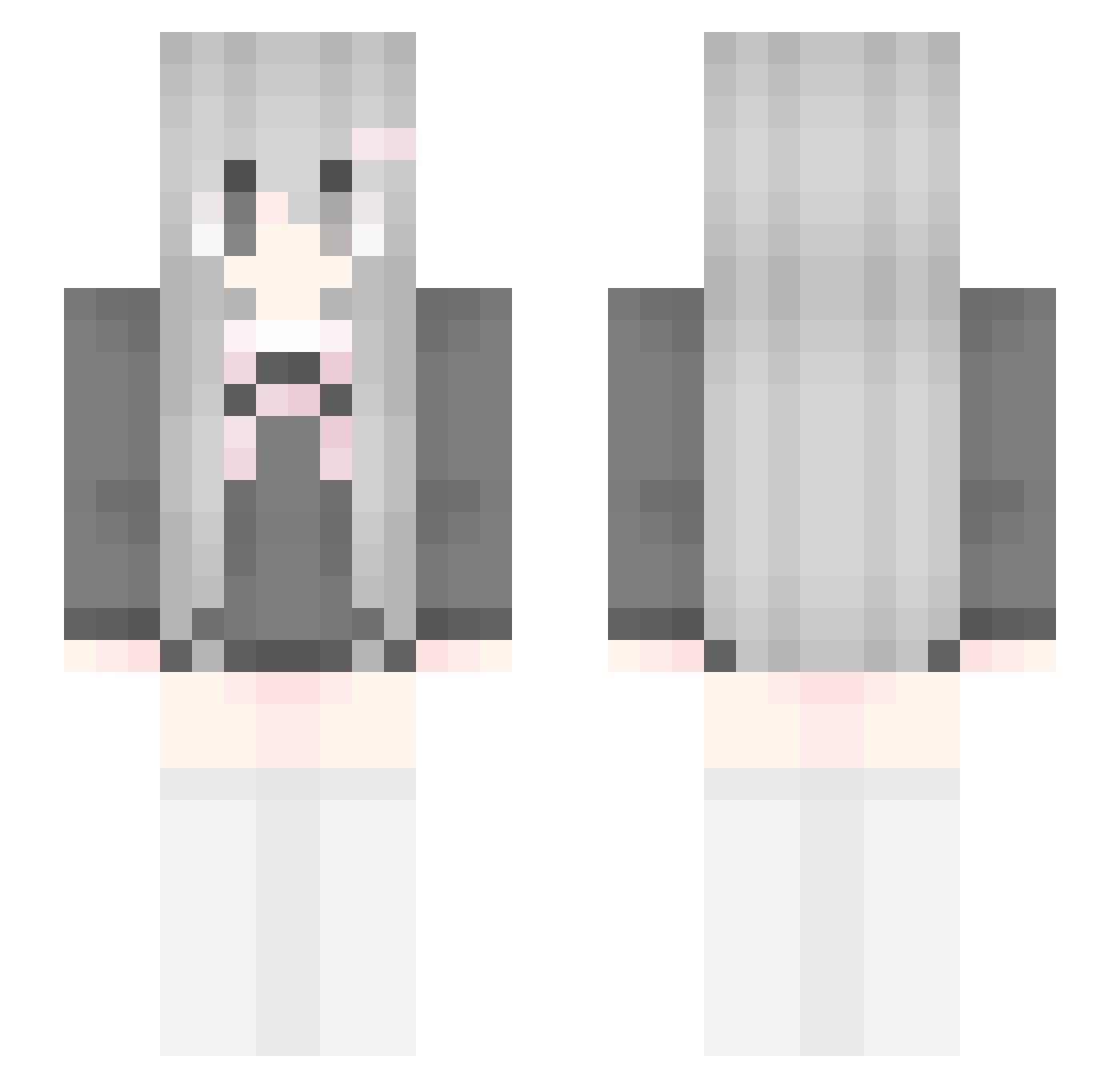 mewusion Minecraft skin, front and back view