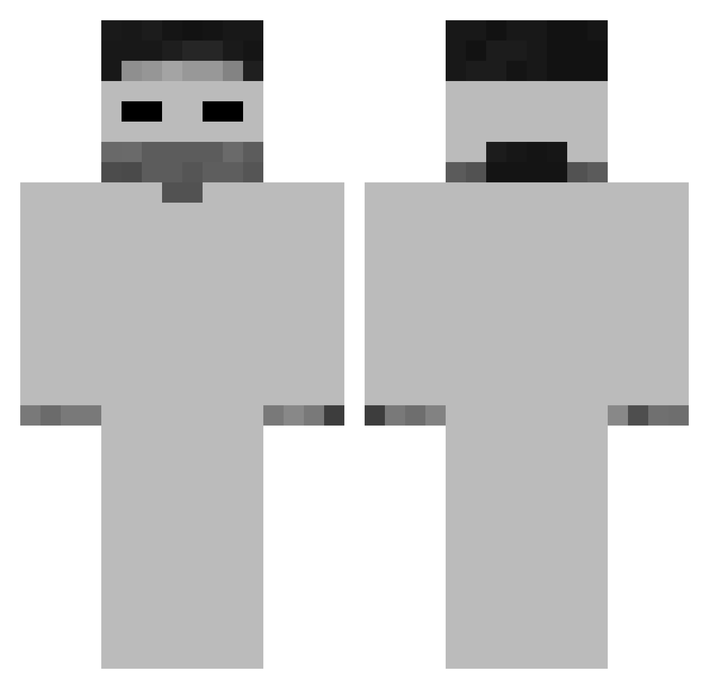Neptunezs Minecraft skin, front and back view