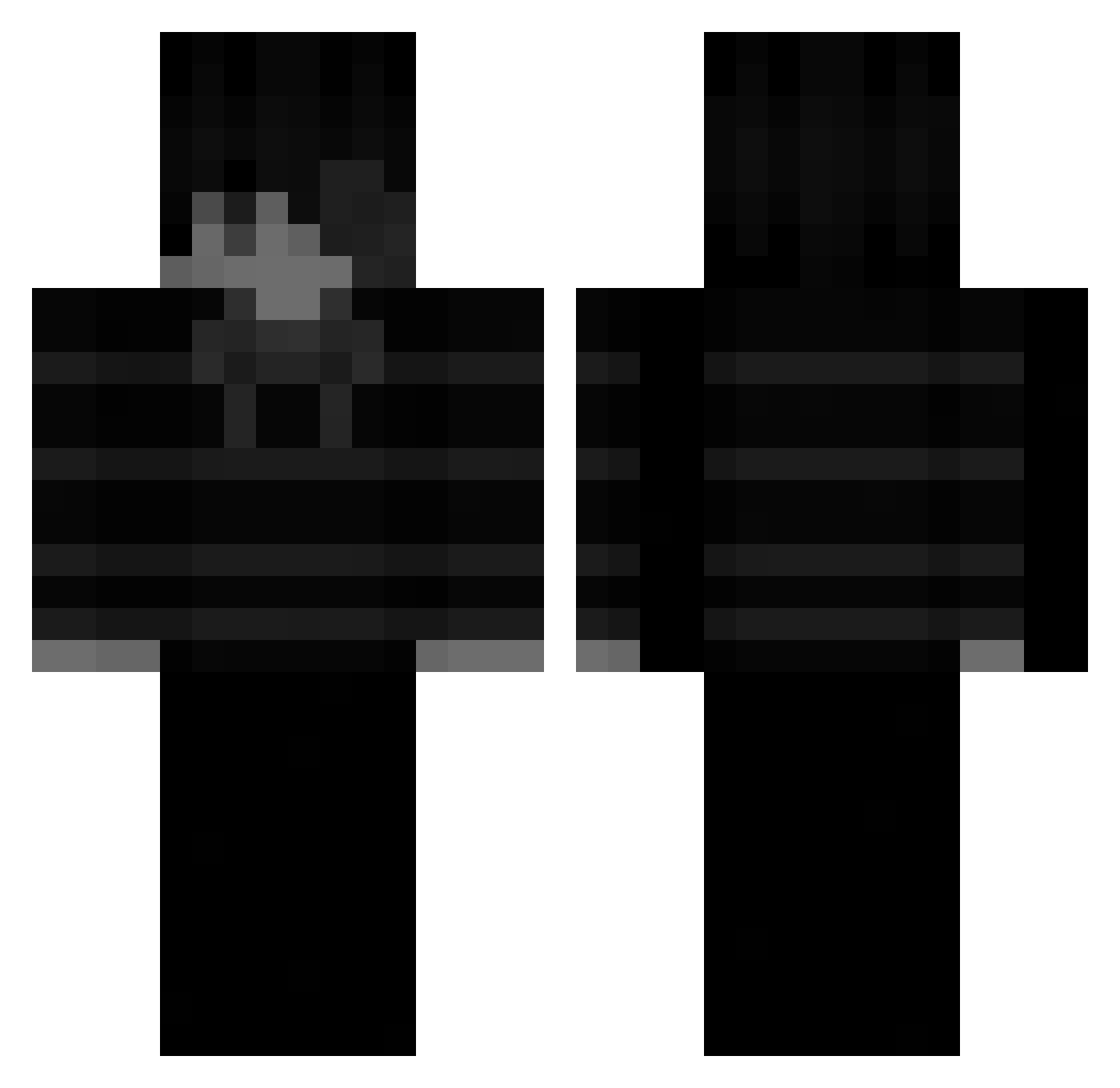 icyyBMW Minecraft skin, front and back view