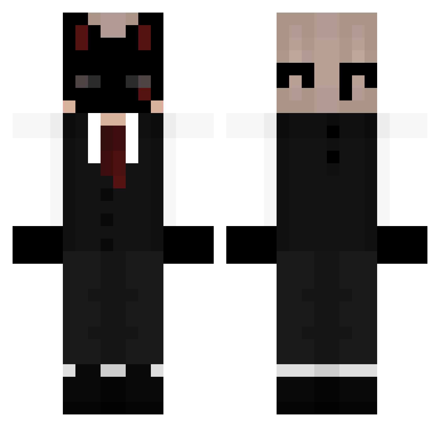 Aji_ri Minecraft skin, front and back view