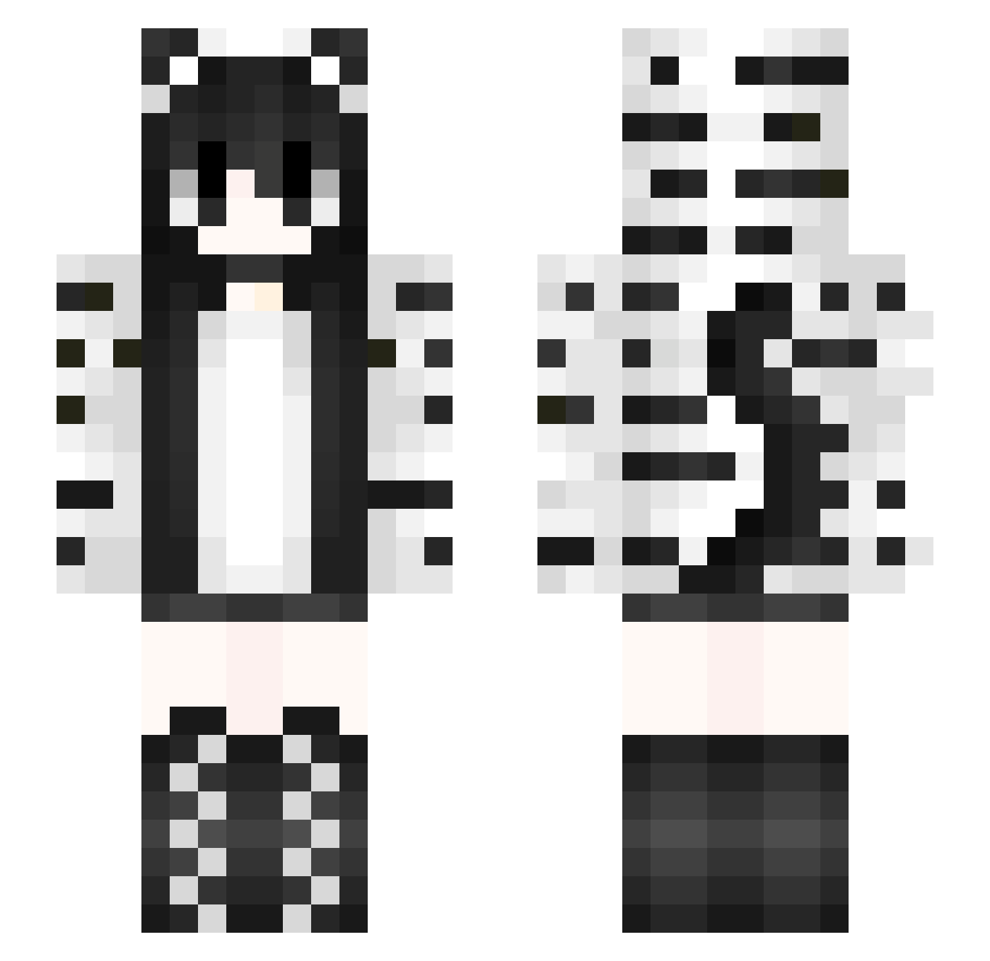 maemai Minecraft skin, front and back view