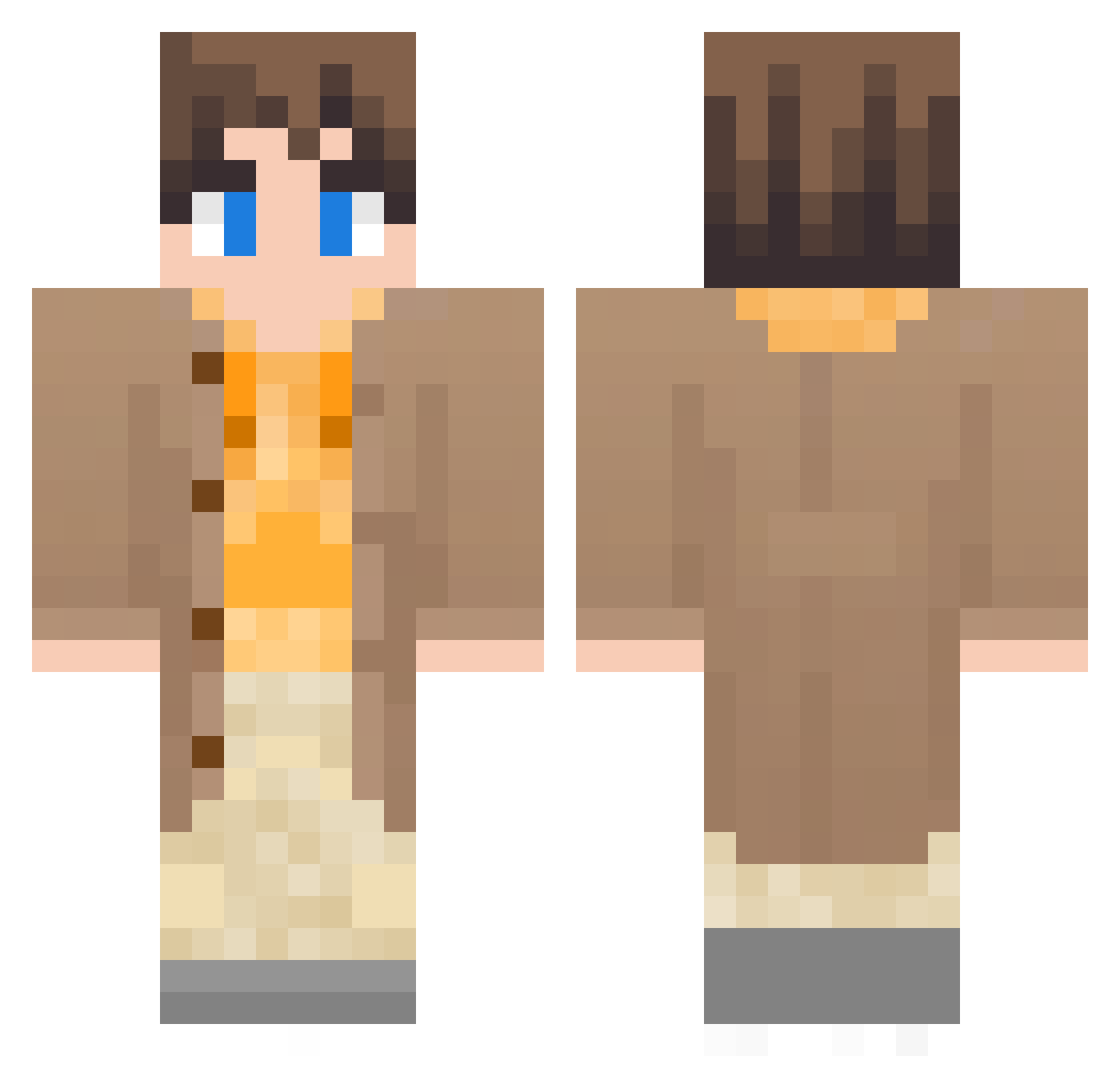 YeeYeeJuiceMan11 Minecraft skin, front and back view
