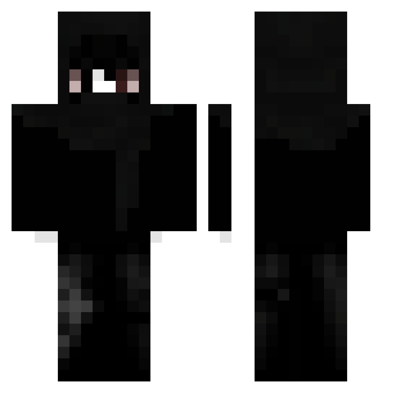 Bat92 Minecraft skin, front and back view