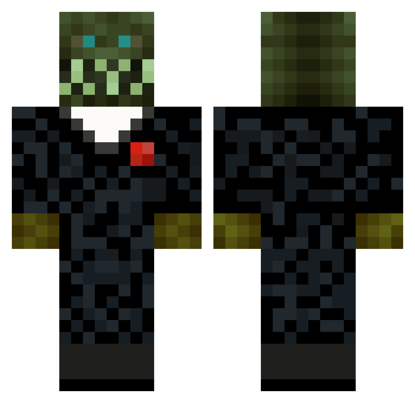 Tier9Rev Minecraft skin, front and back view