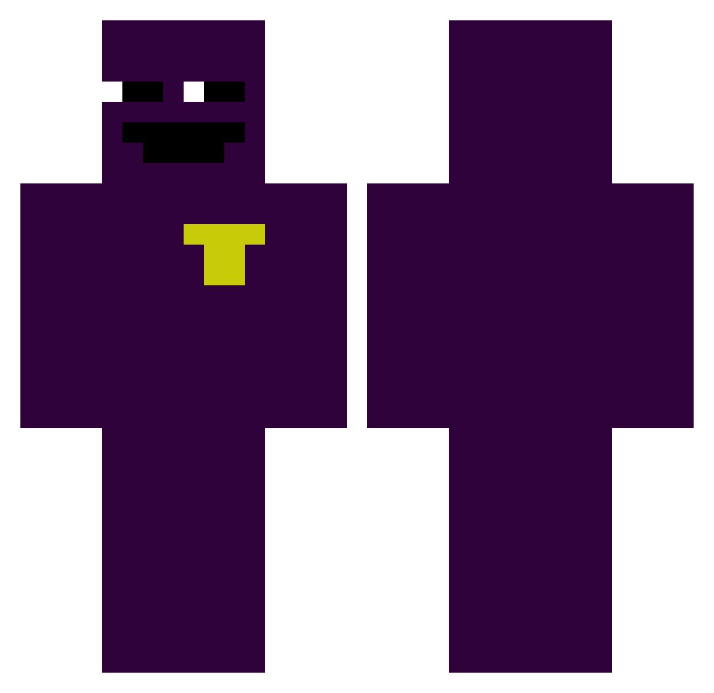 Lactific Minecraft skin, front and back view