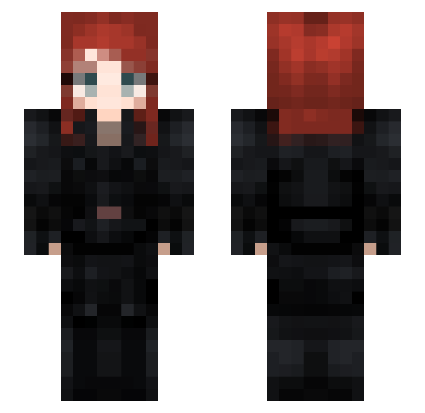 wazikkibad Minecraft skin, front and back view