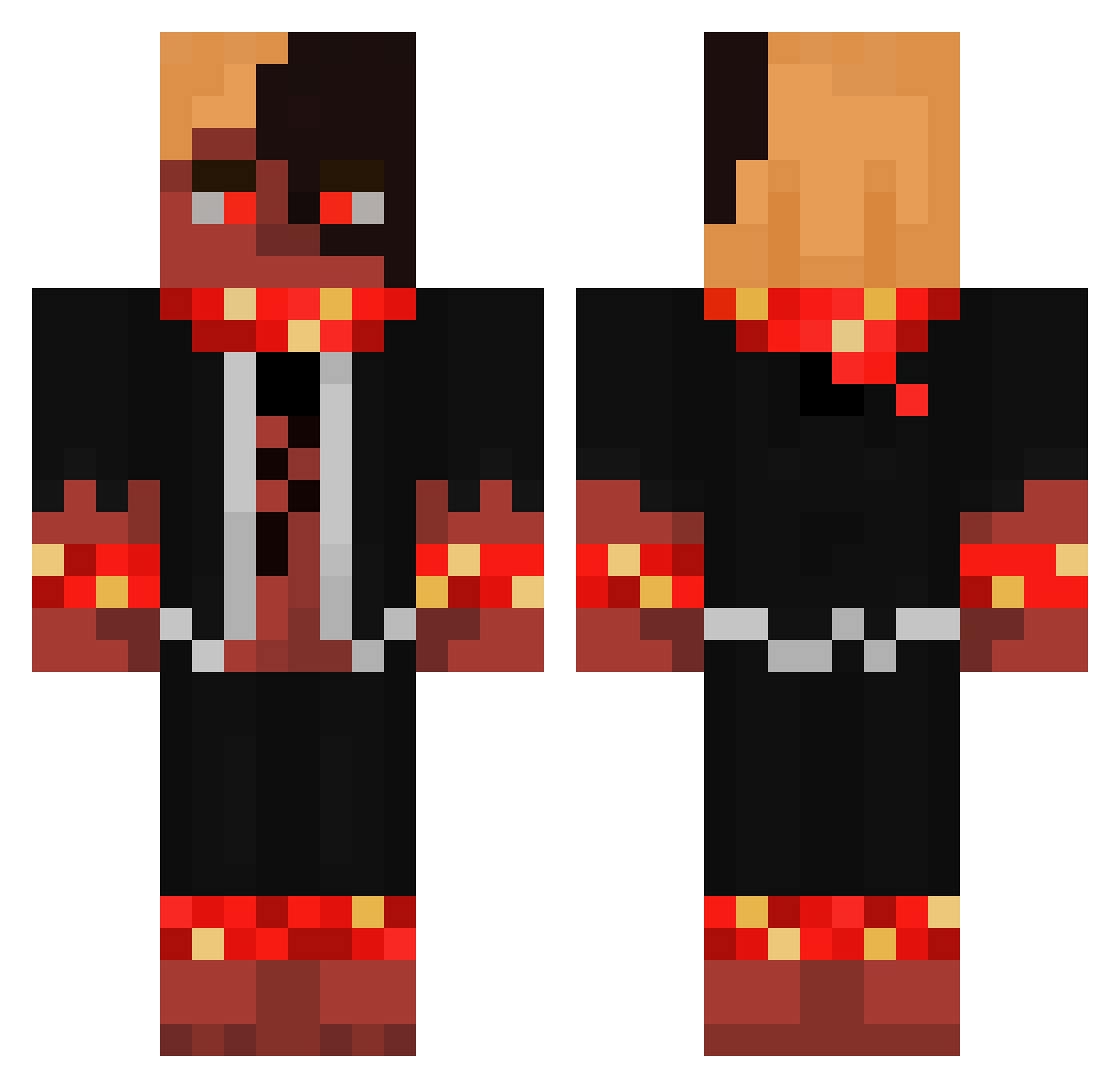 Cheesedude0987 Minecraft skin, front and back view