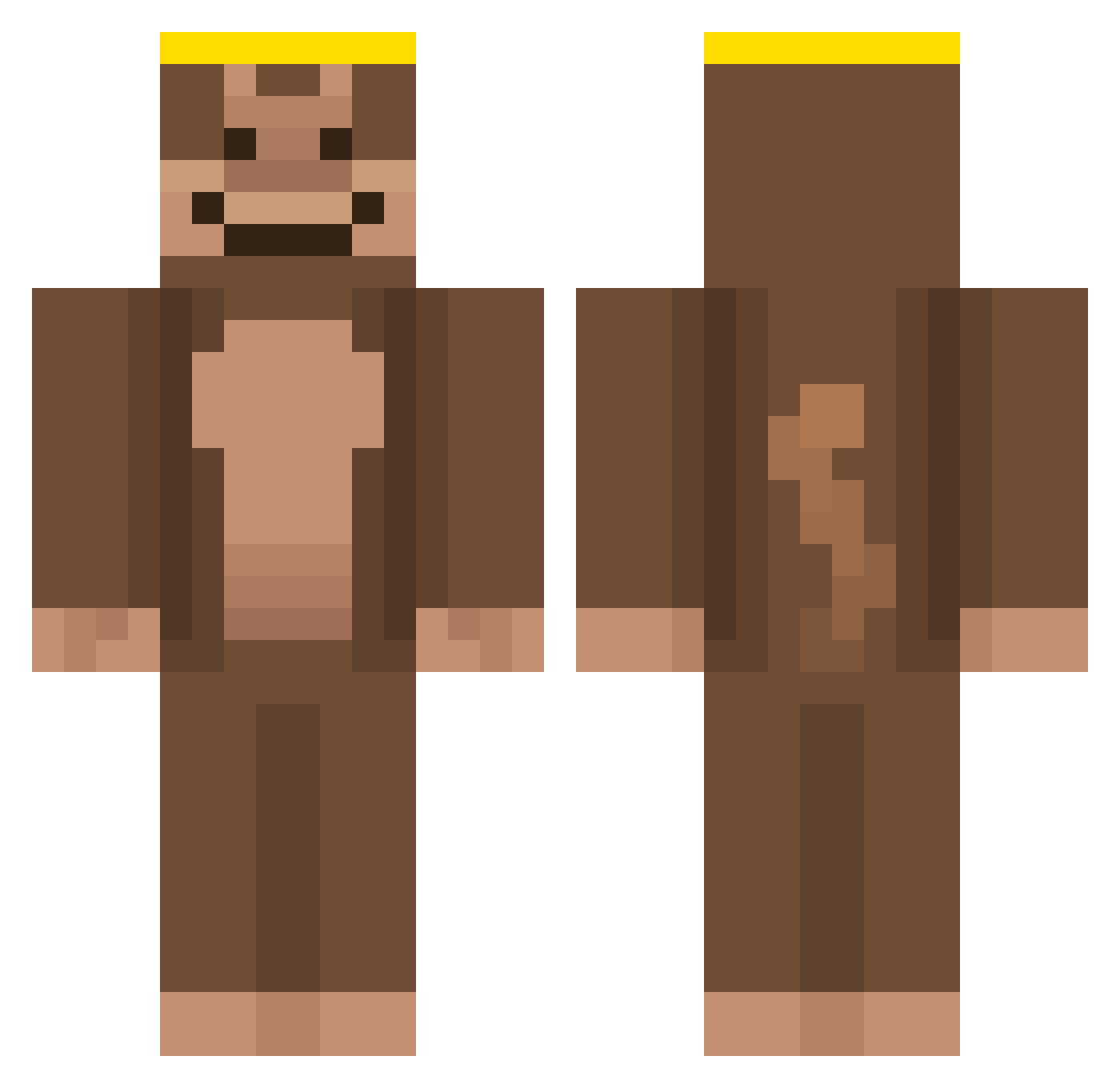 MonkeyCraft_67 Minecraft skin, front and back view