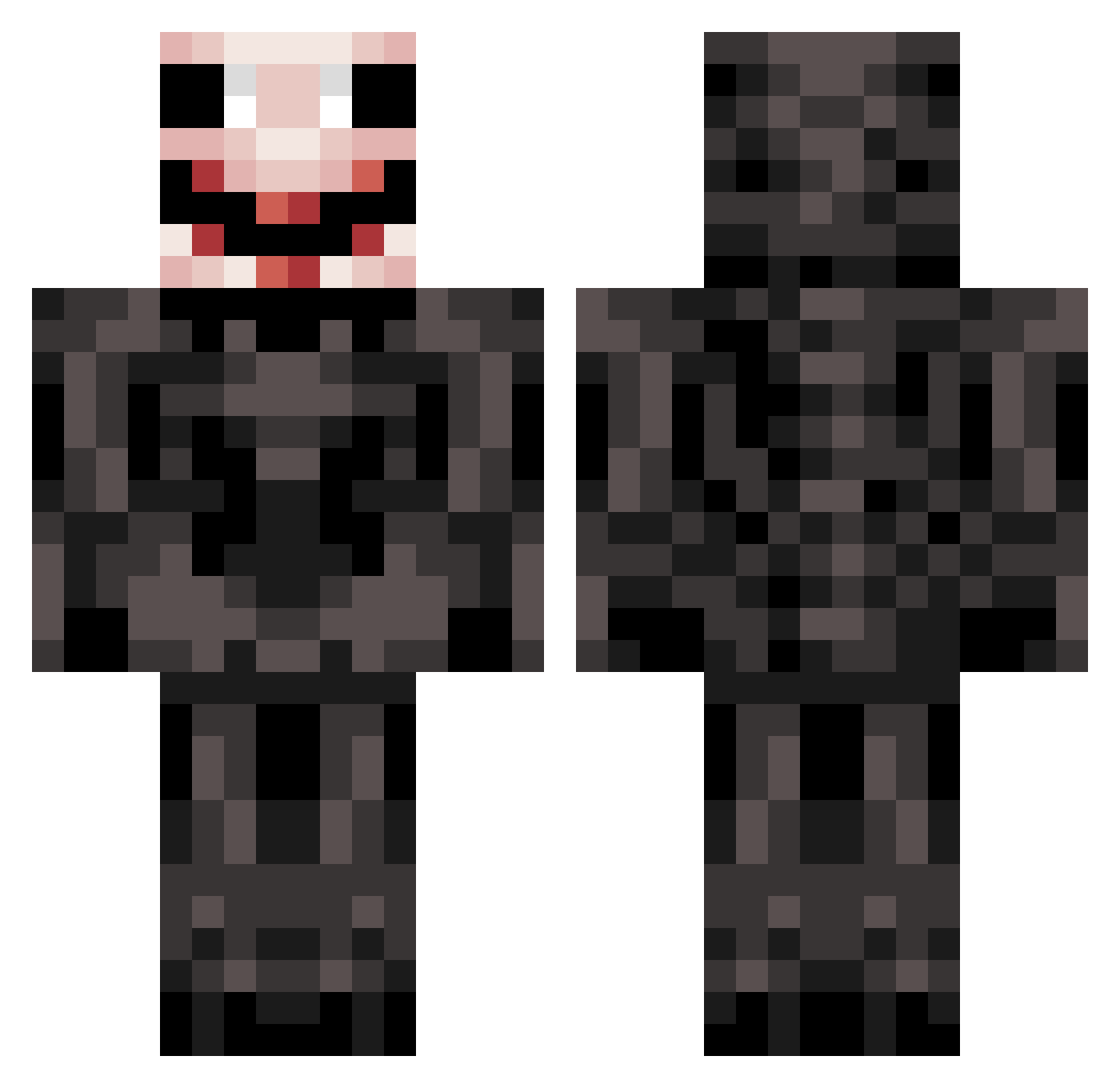 St4tic_o Minecraft skin, front and back view