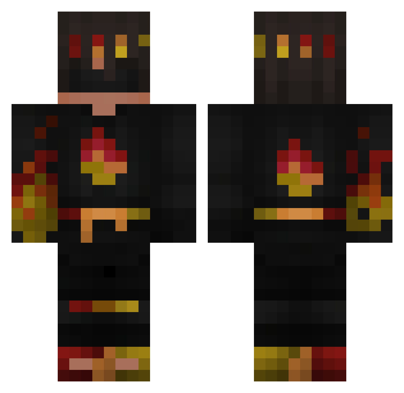 skakqoq Minecraft skin, front and back view