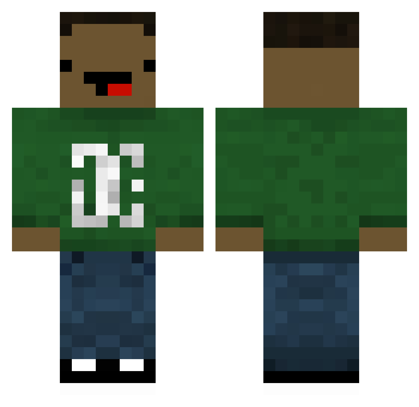 Jedra_sku Minecraft skin, front and back view