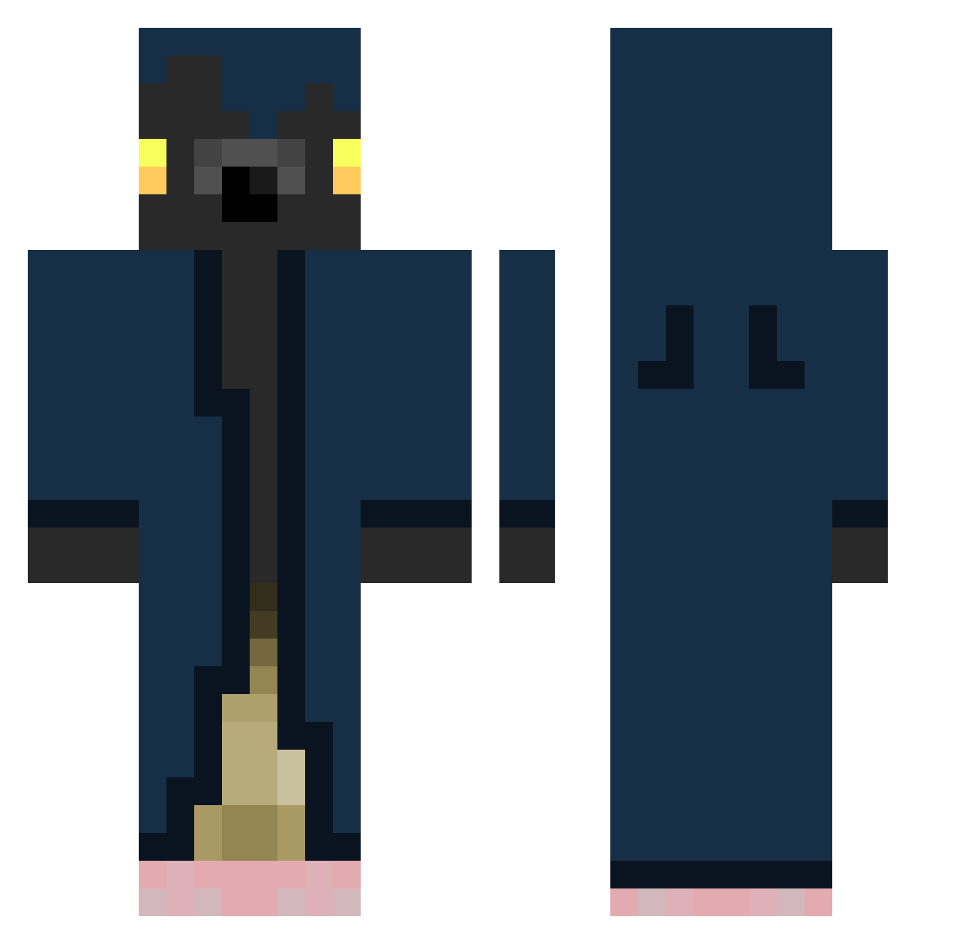 VogelAnas14 Minecraft skin, front and back view