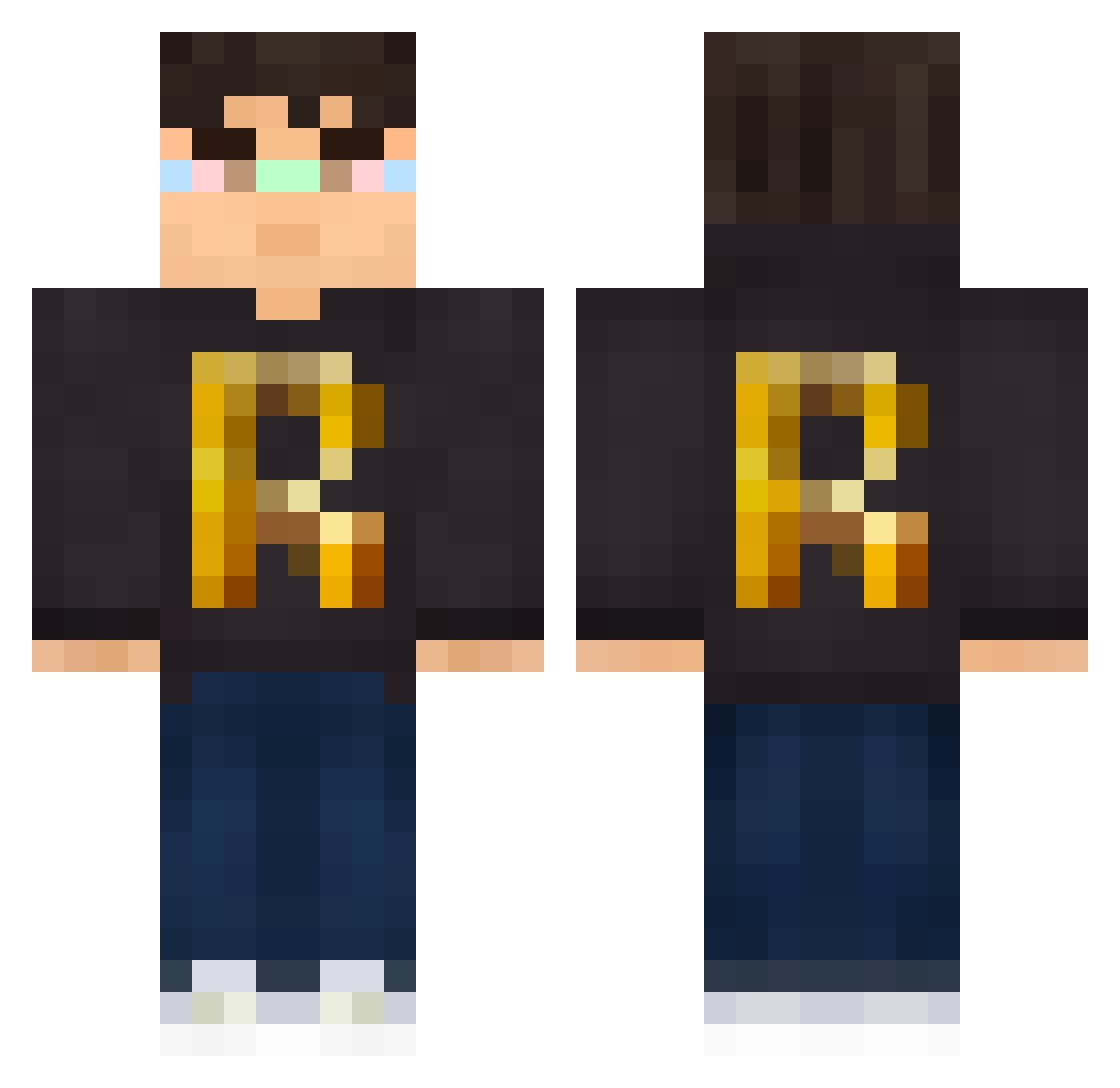 Teg0r_ Minecraft skin, front and back view