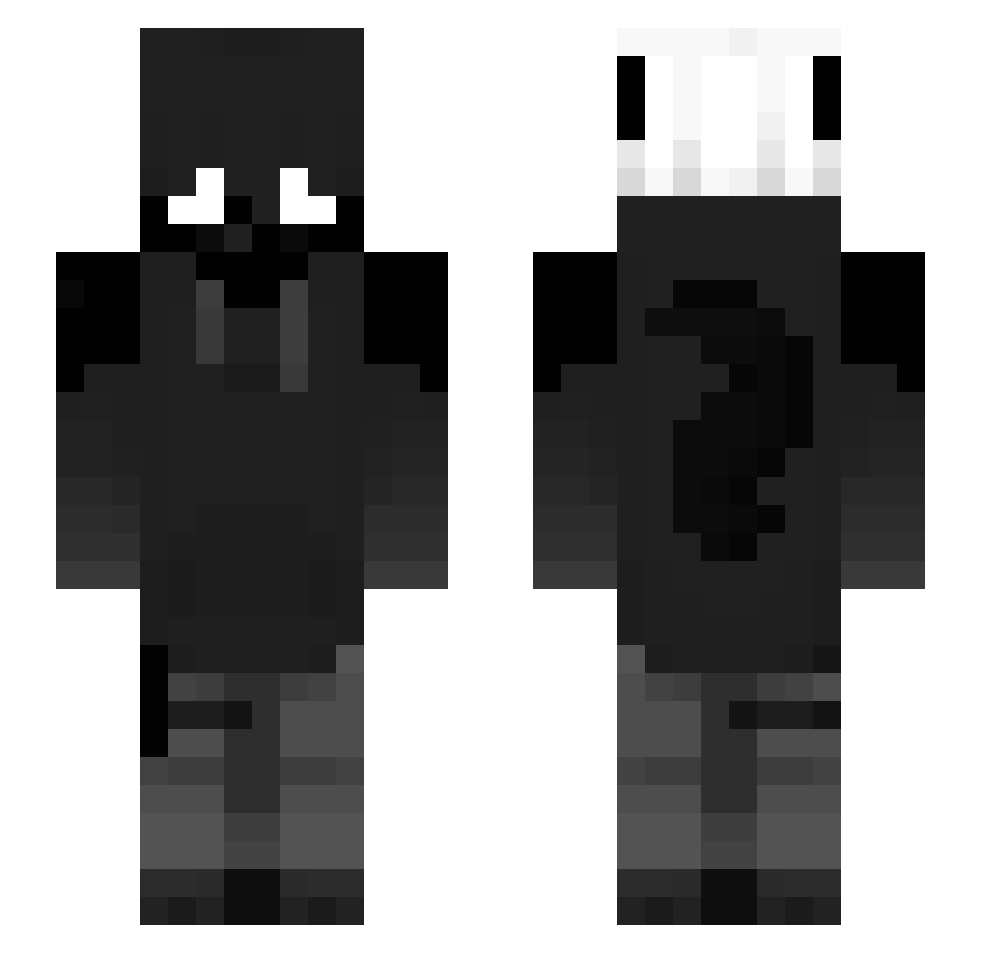 AMothFromSpace Minecraft skin, front and back view