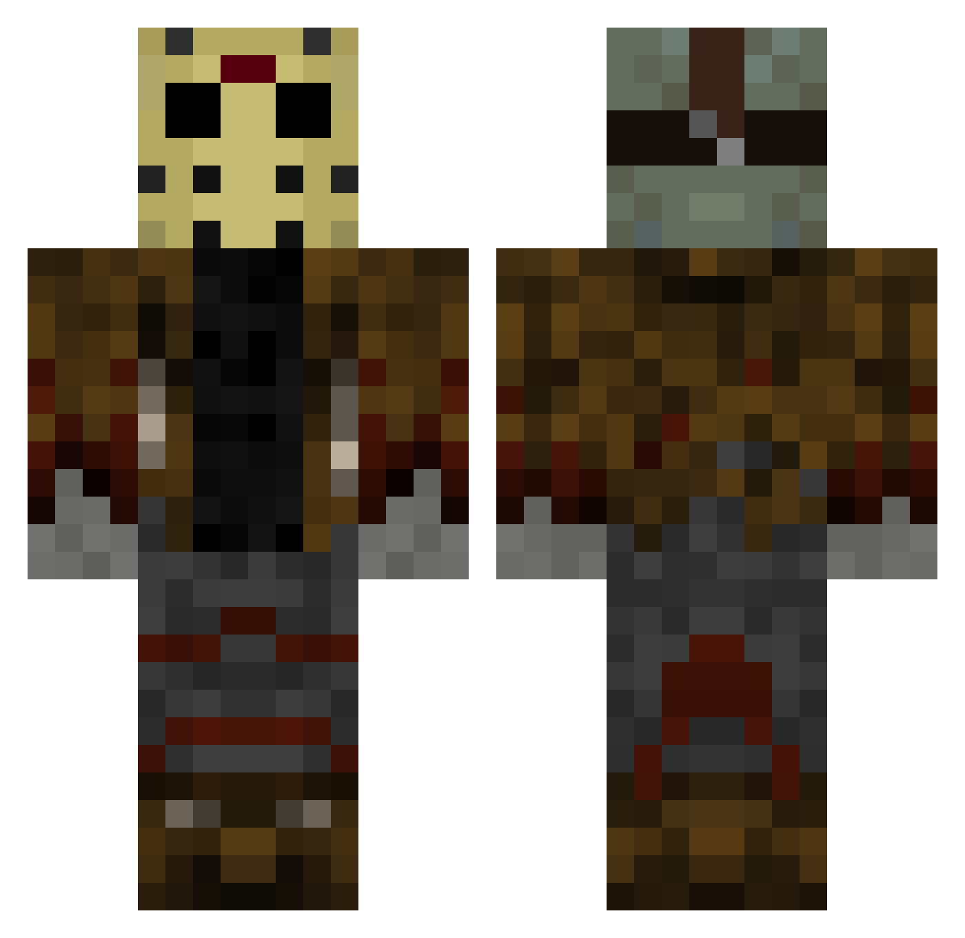 Chumini Minecraft skin, front and back view