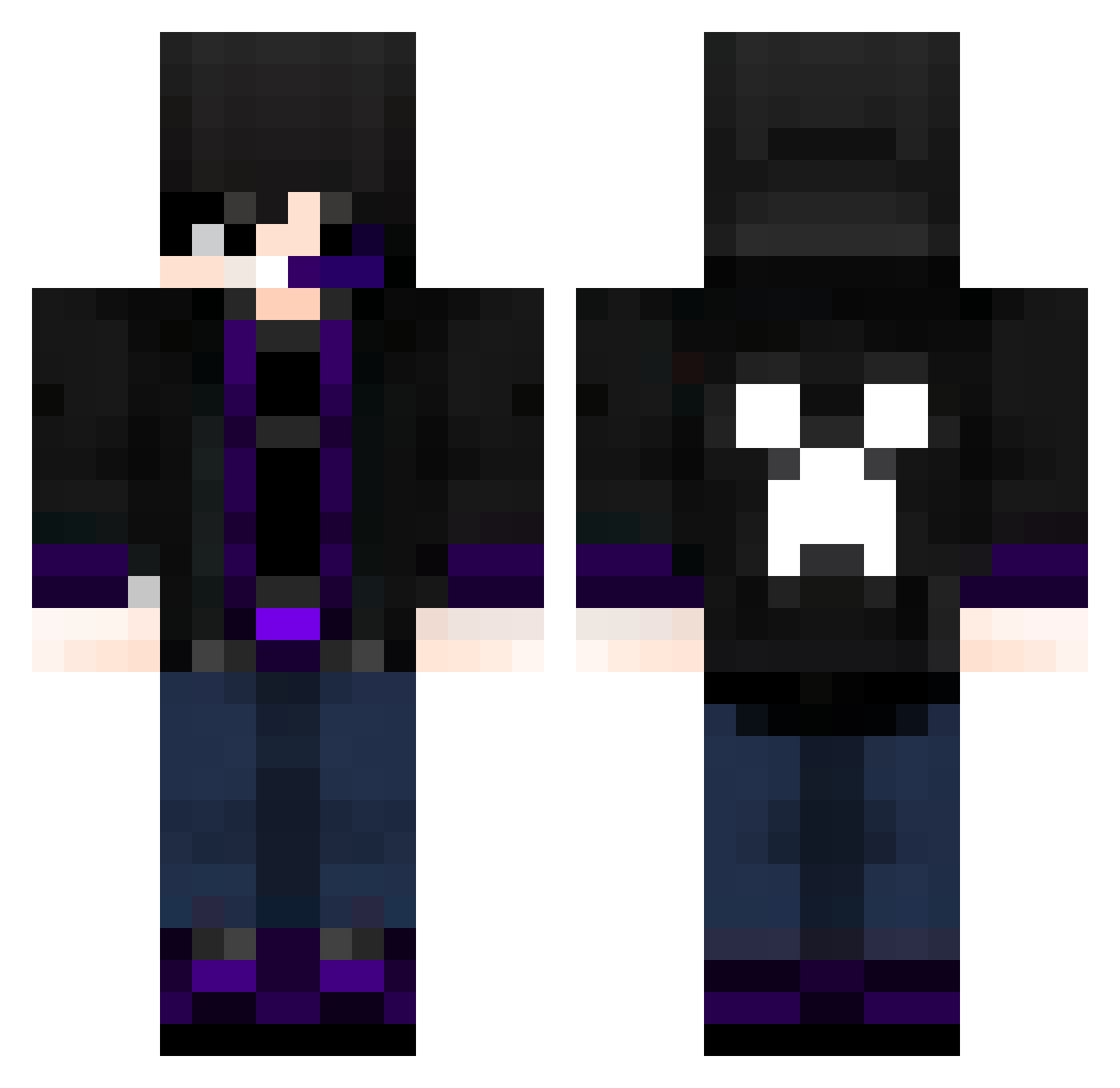 SanXurU Minecraft skin, front and back view