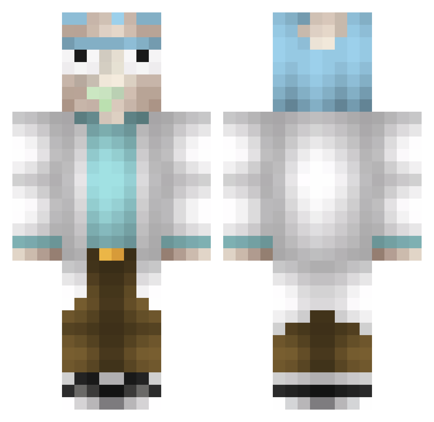 Cassi3006 Minecraft skin, front and back view