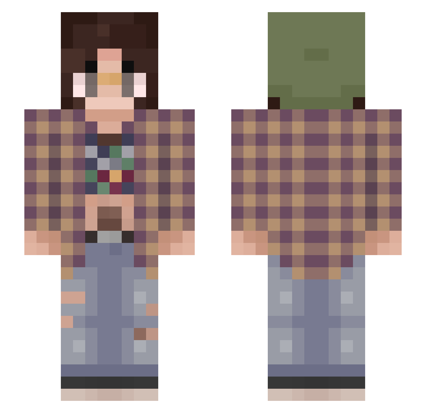SkipsAhoy_ Minecraft skin, front and back view