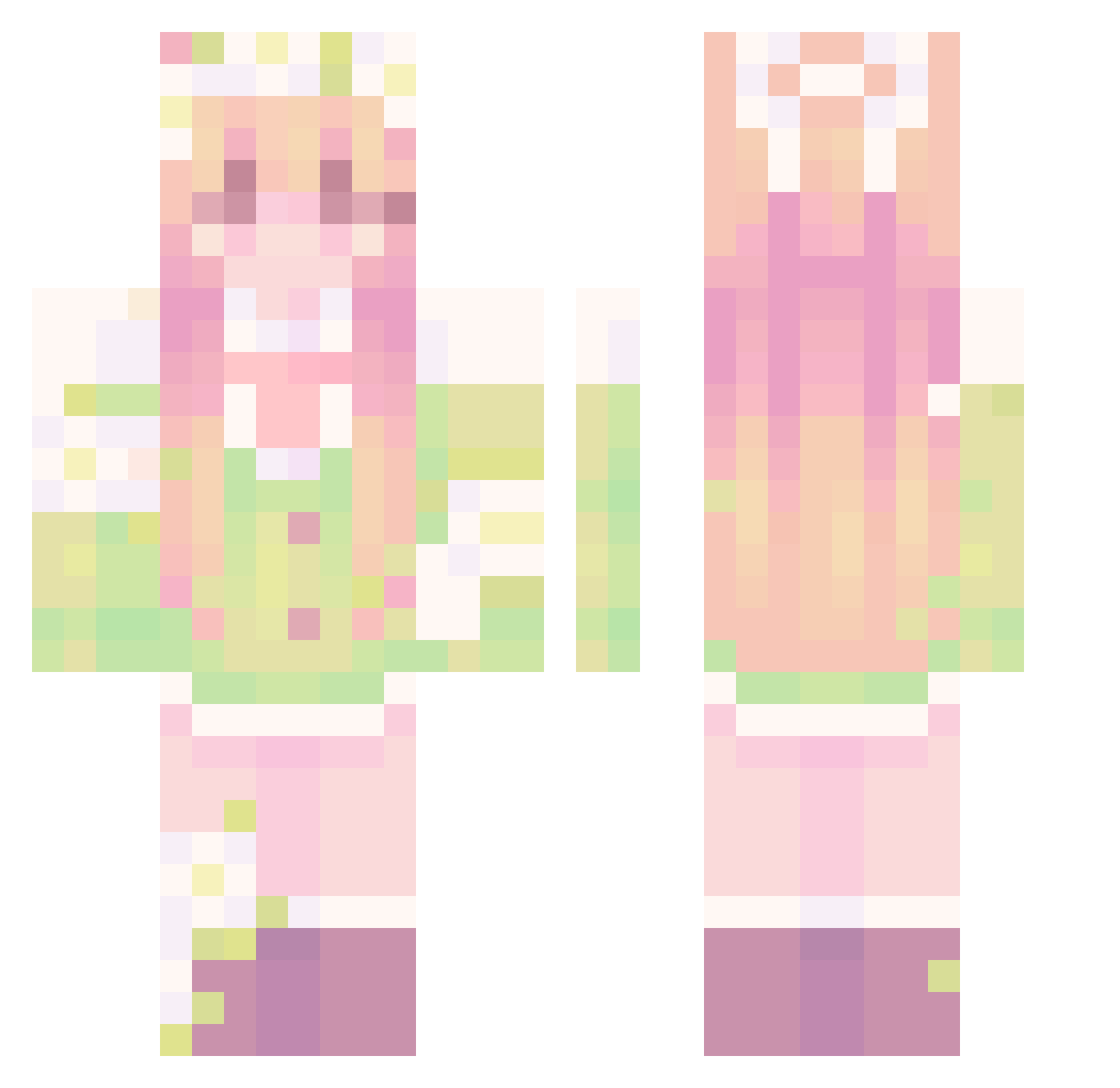 Rubie2023 Minecraft skin, front and back view
