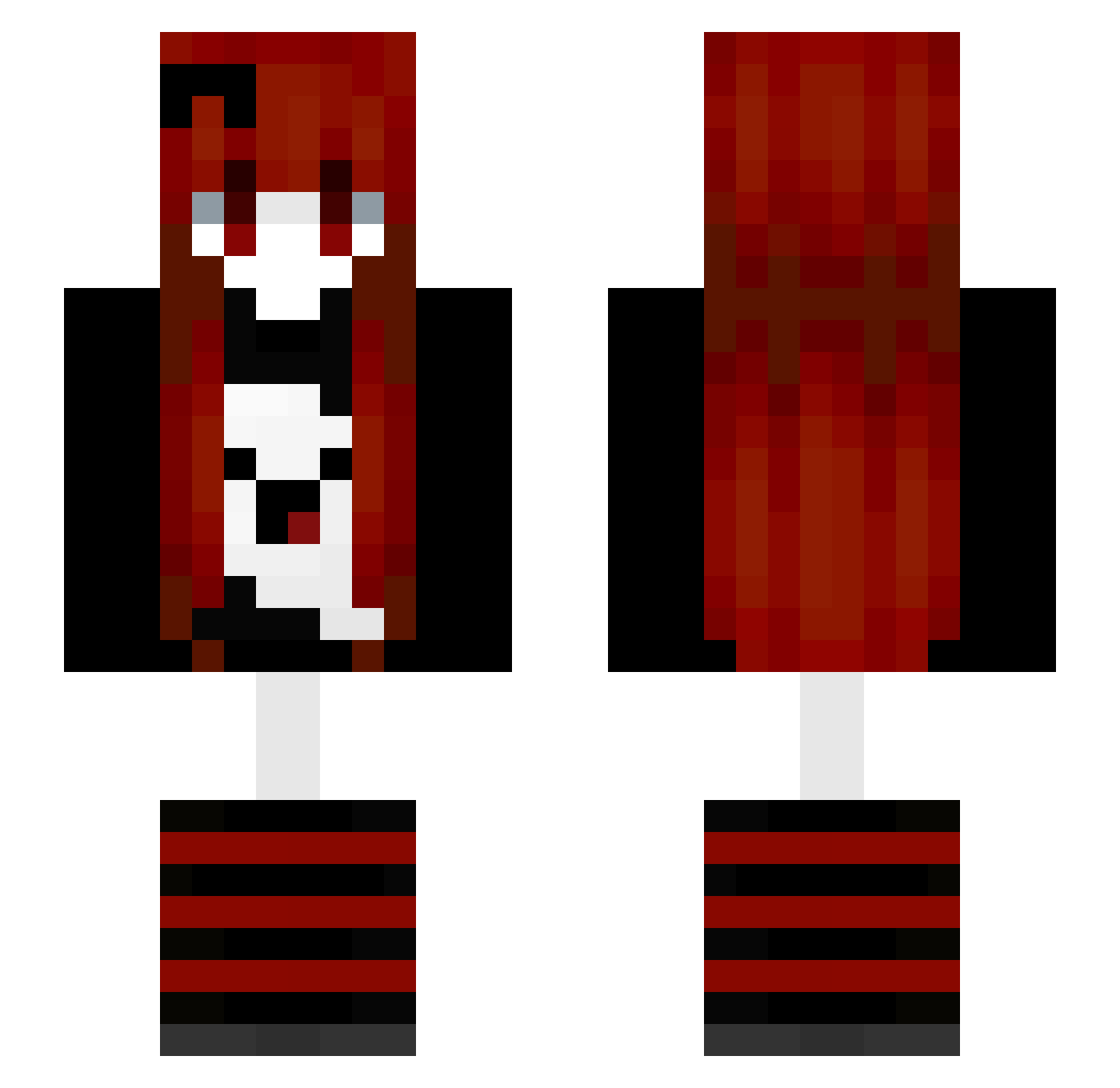 roulik32 Minecraft skin, front and back view
