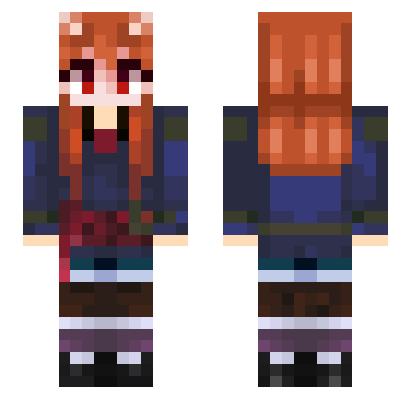 Three_Page Minecraft skin, front and back view