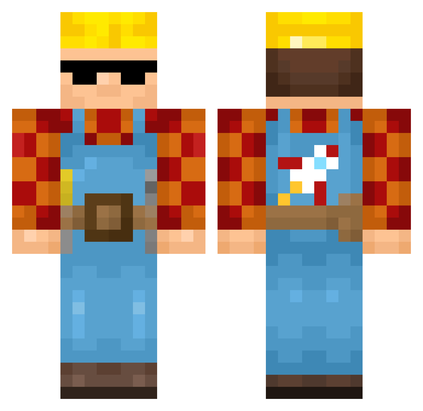 CSM_0827 Minecraft skin, front and back view