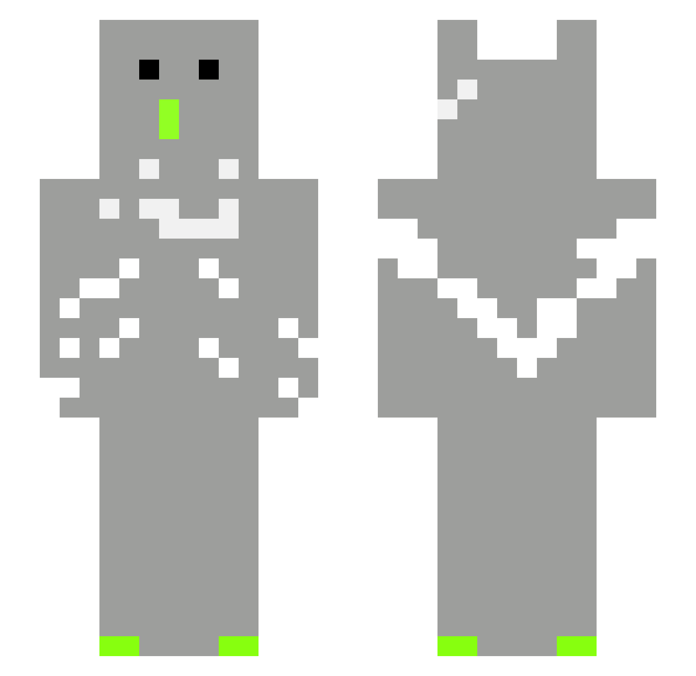 Millo_002 Minecraft skin, front and back view