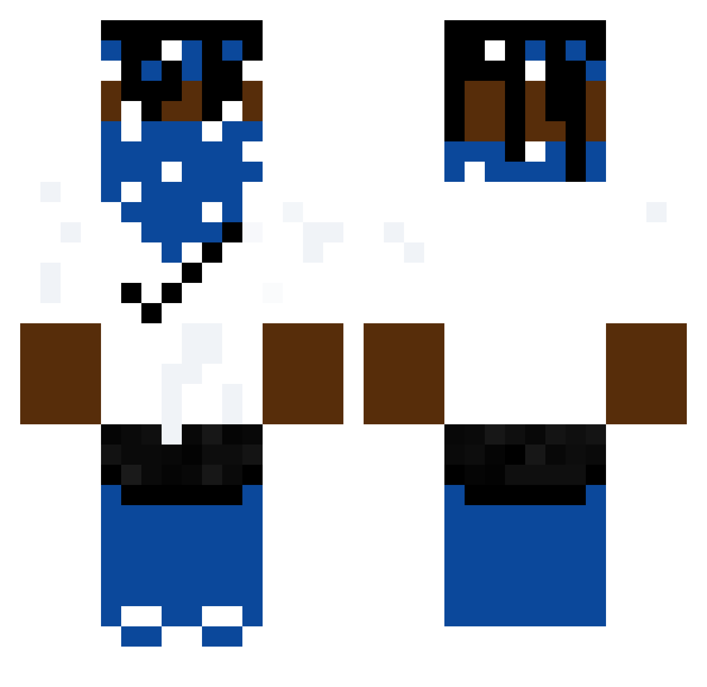 CRIPPEDGANGSTA12 Minecraft skin, front and back view