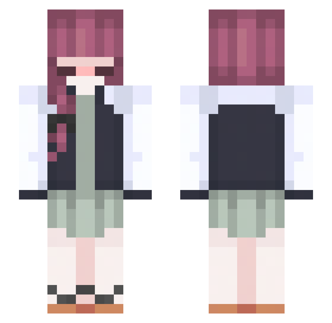 lilpikyboy Minecraft skin, front and back view