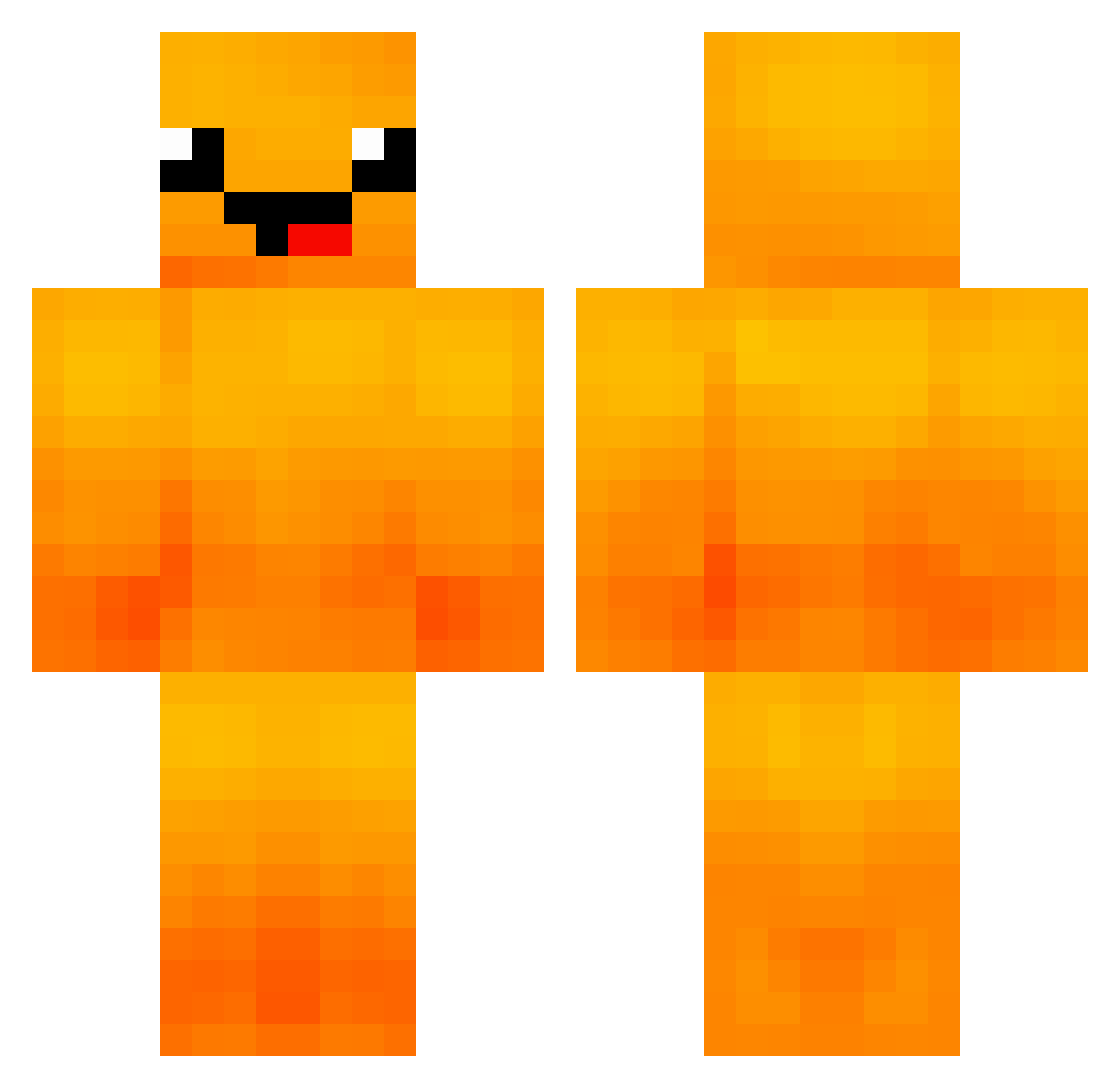 TheAwesomeVis Minecraft skin, front and back view