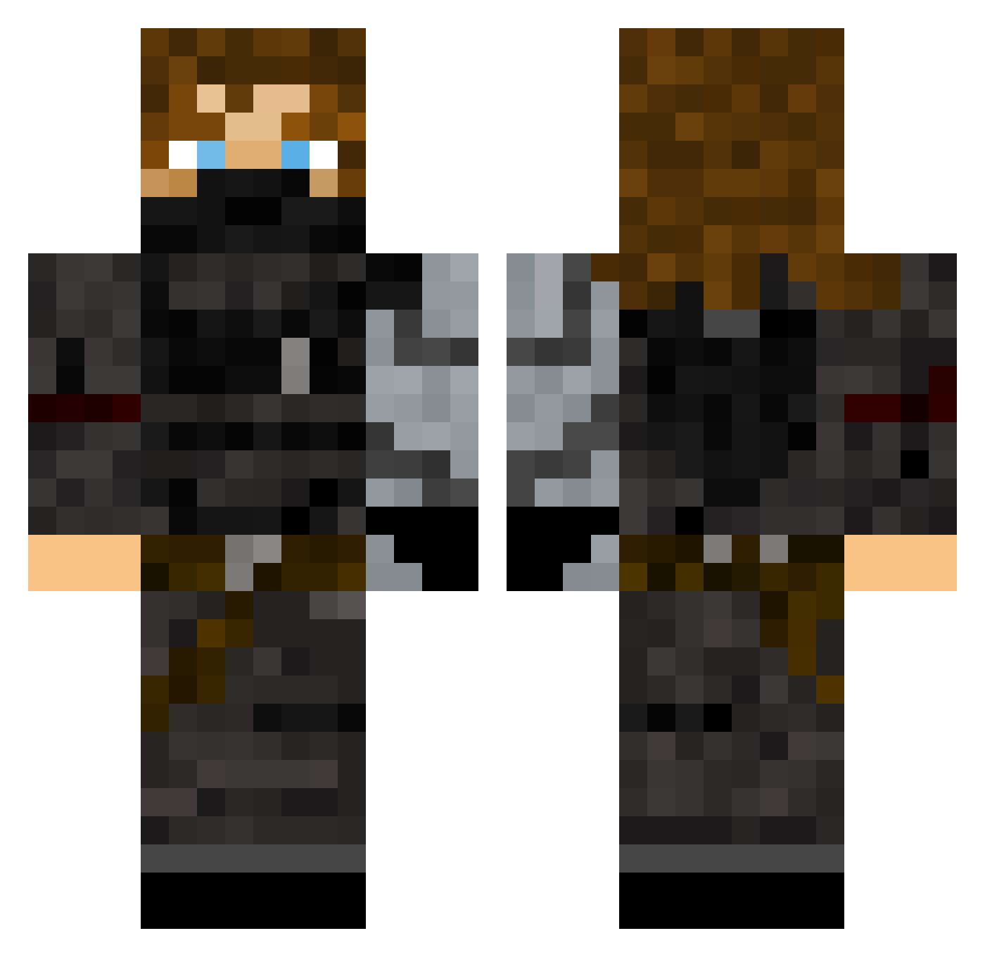 Cairop00 Minecraft skin, front and back view