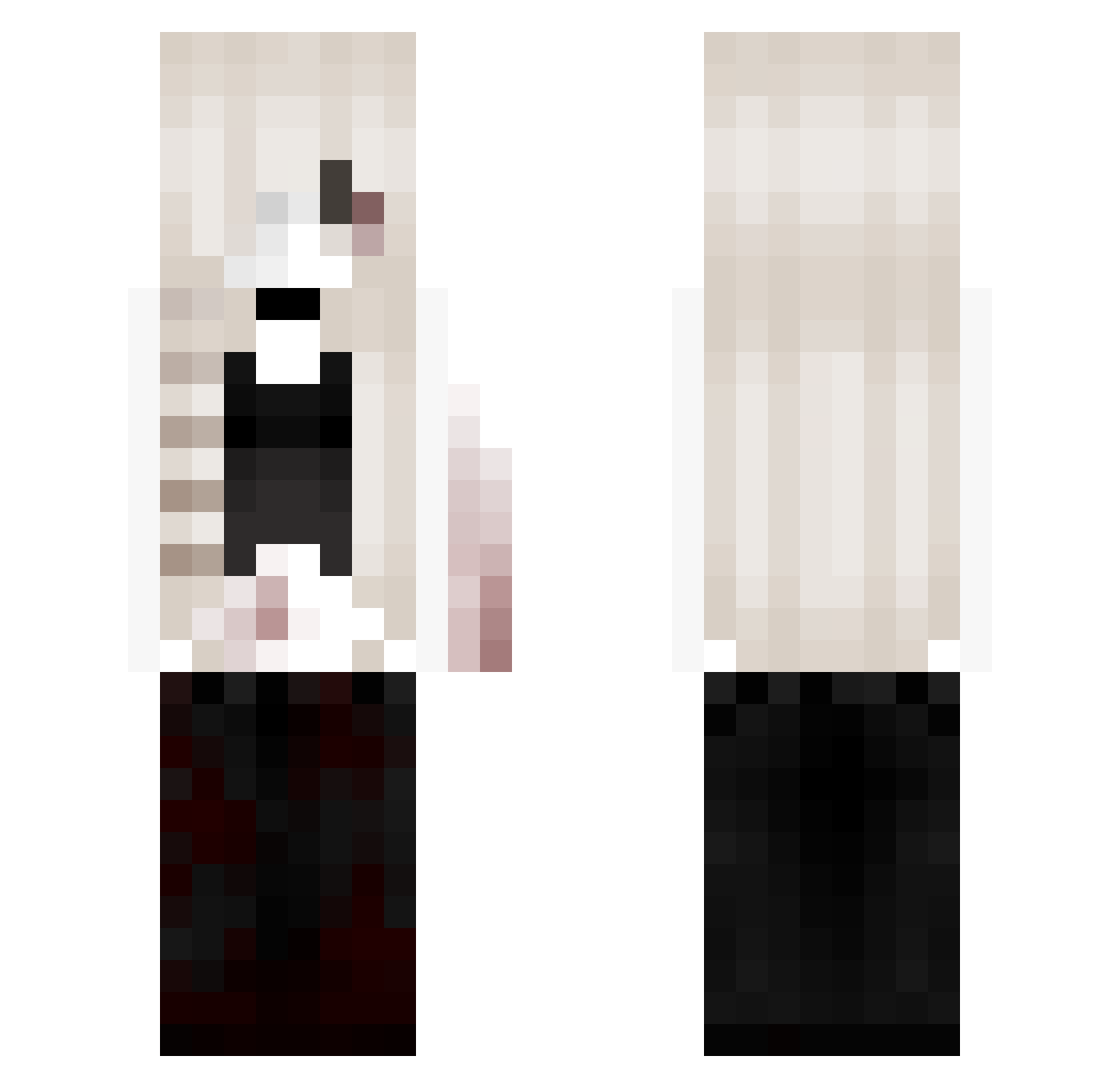 h6enn Minecraft skin, front and back view