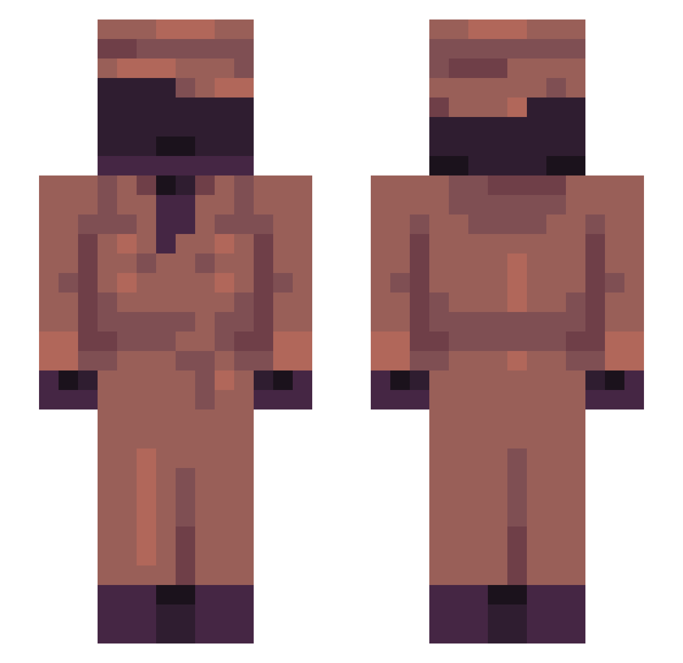 Nikit0_0 Minecraft skin, front and back view