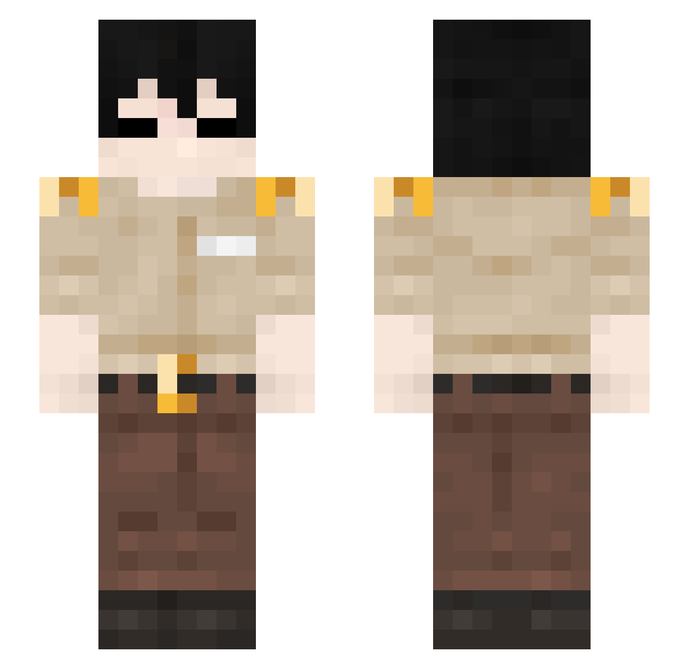 Egorzik Minecraft skin, front and back view