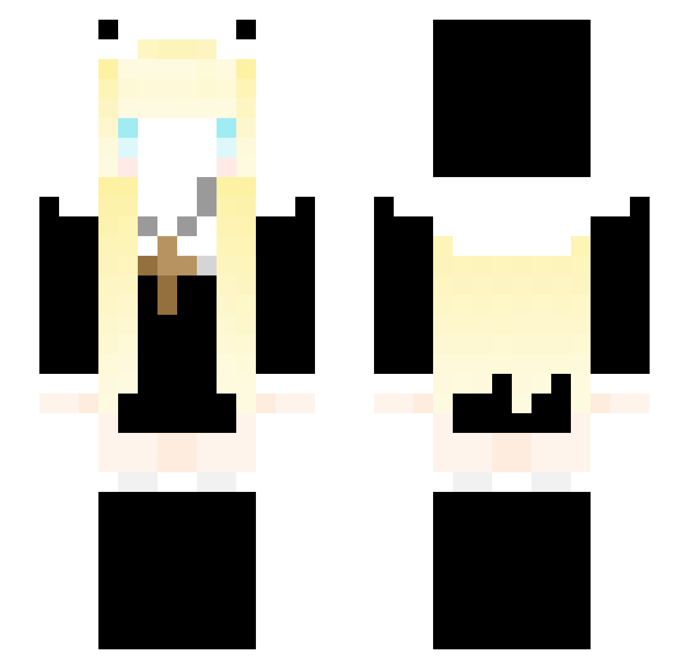 Nikumanbaoz Minecraft skin, front and back view