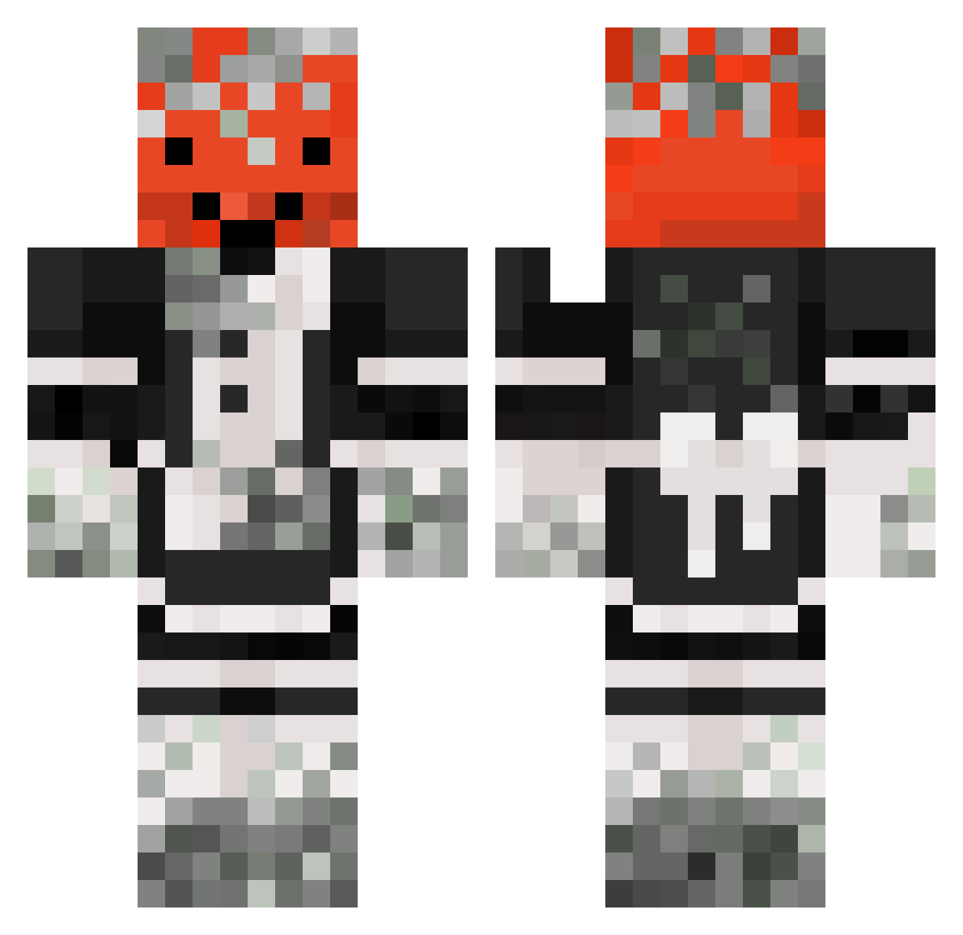 Gusa_1200 Minecraft skin, front and back view