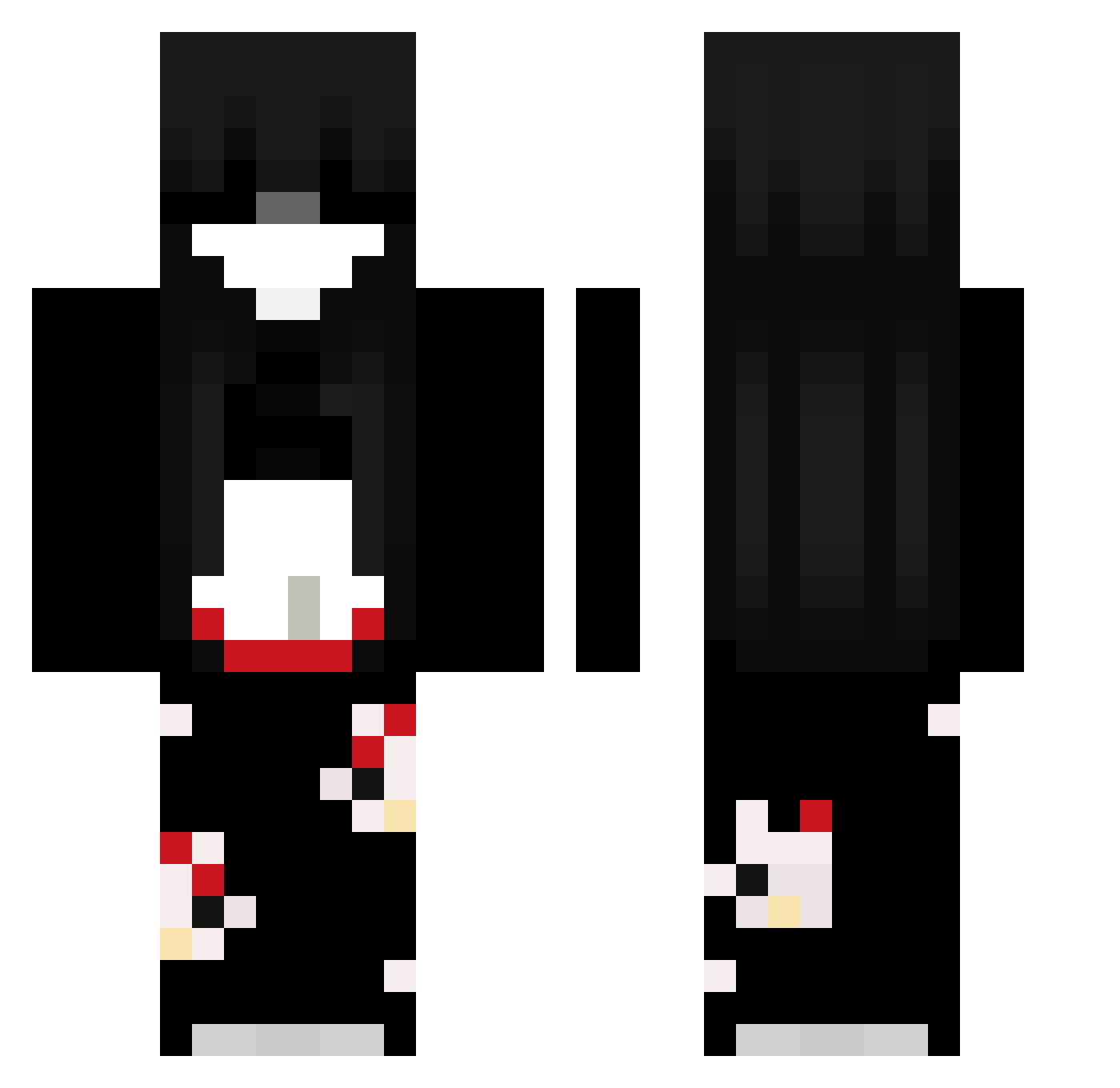 Leonymgrm Minecraft skin, front and back view