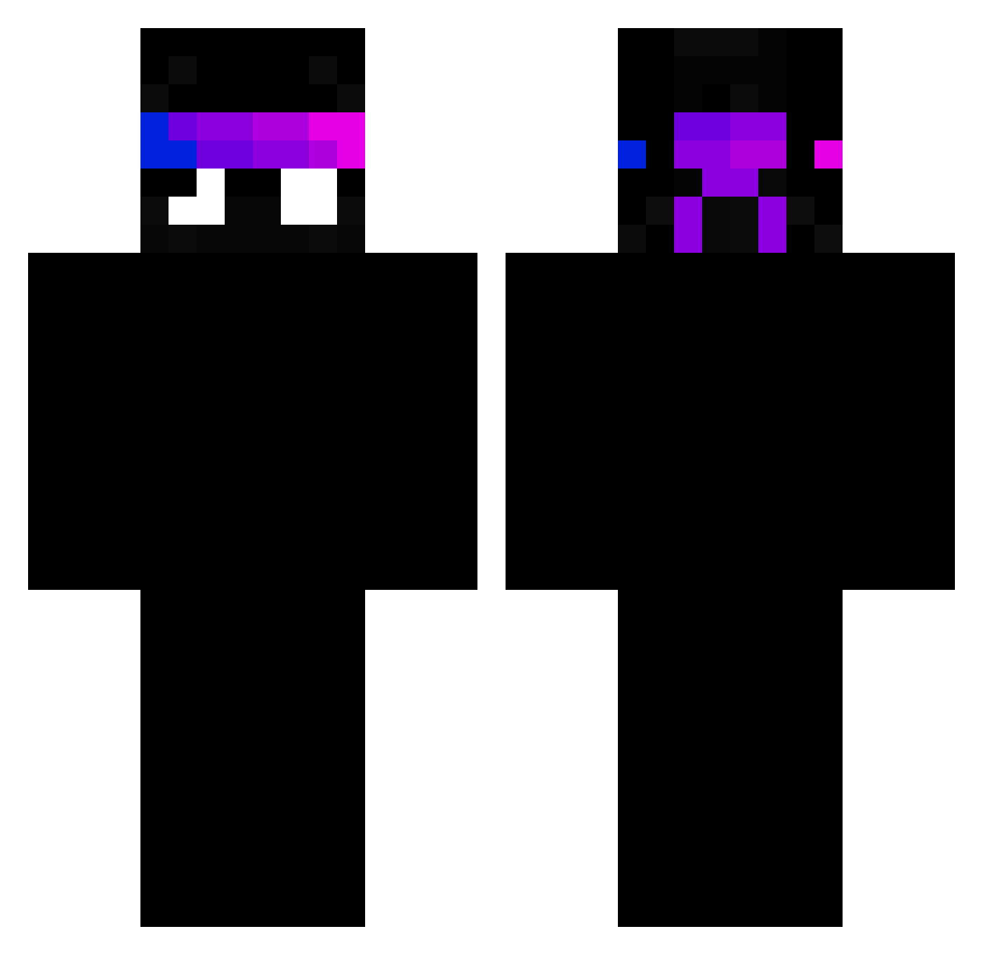 _Decays Minecraft skin, front and back view