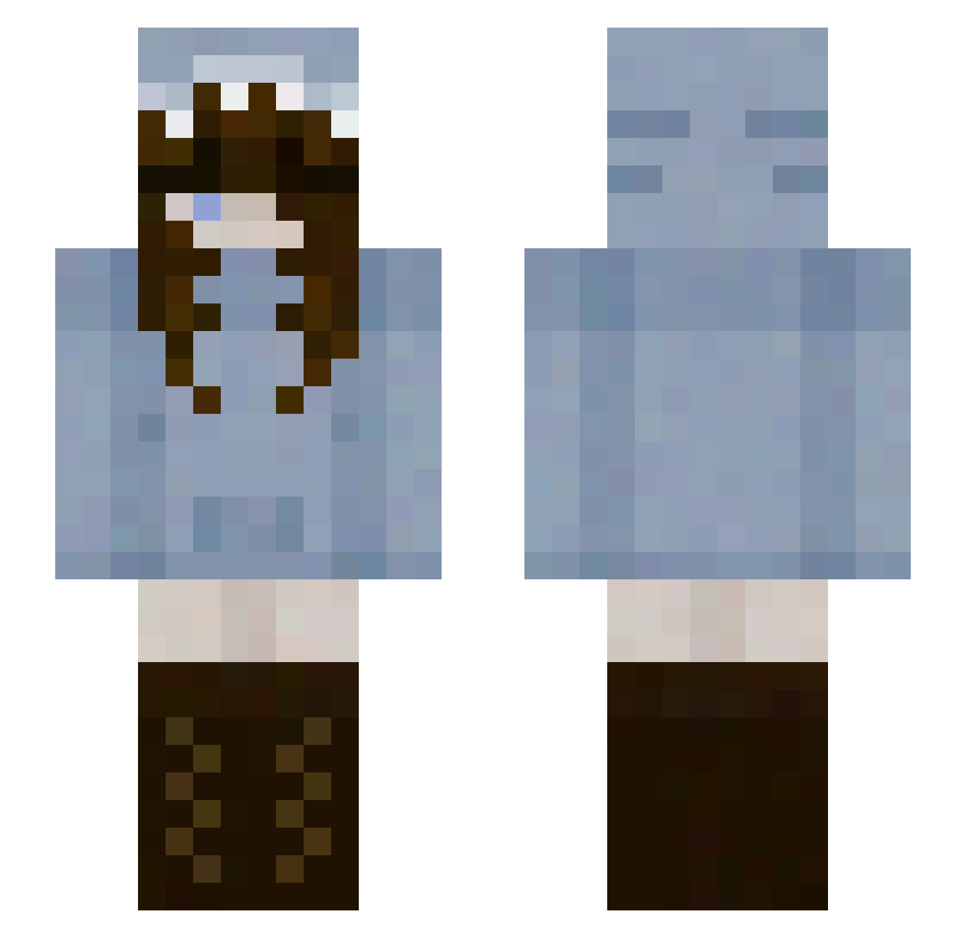 1Iris_ Minecraft skin, front and back view