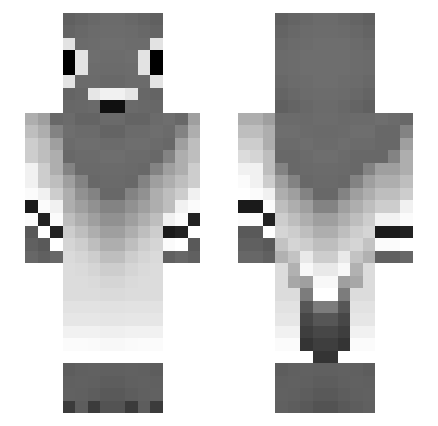 Guilhh Minecraft skin, front and back view