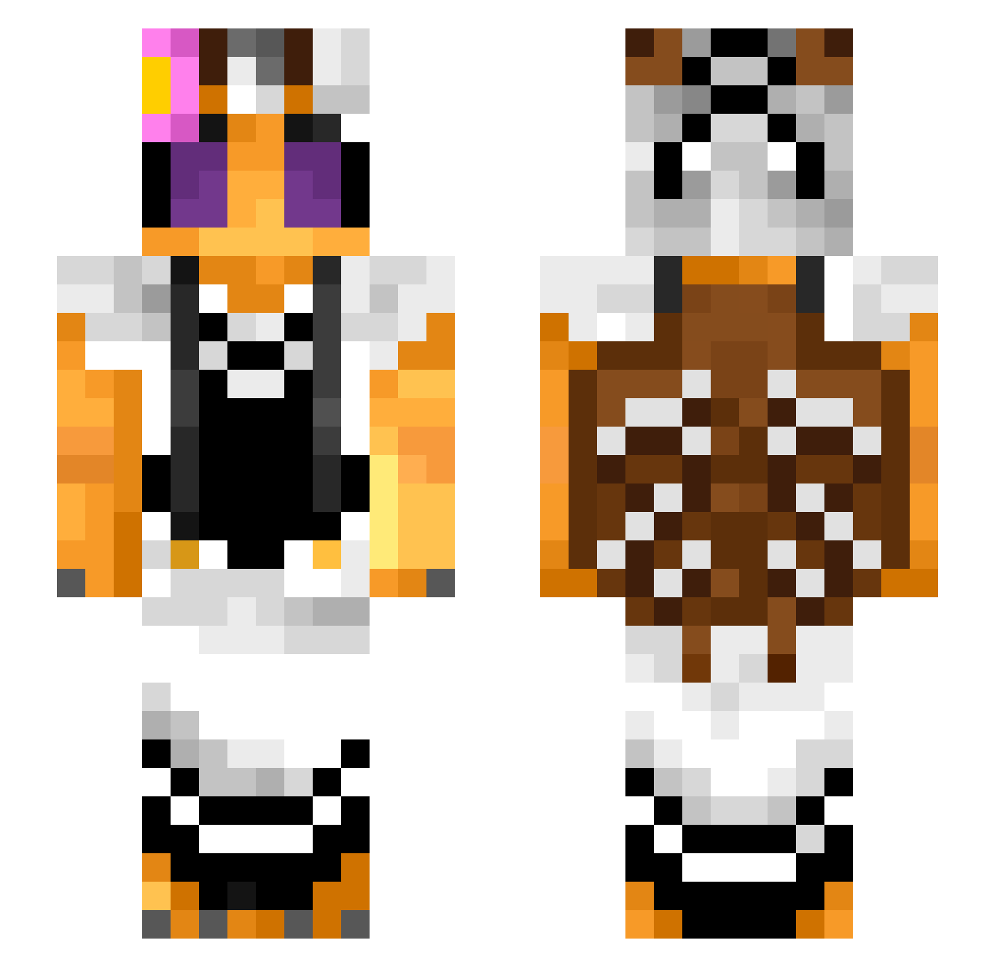 Callie_Marie Minecraft skin, front and back view