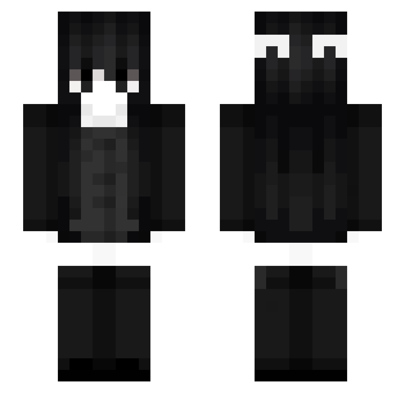 sienha Minecraft skin, front and back view