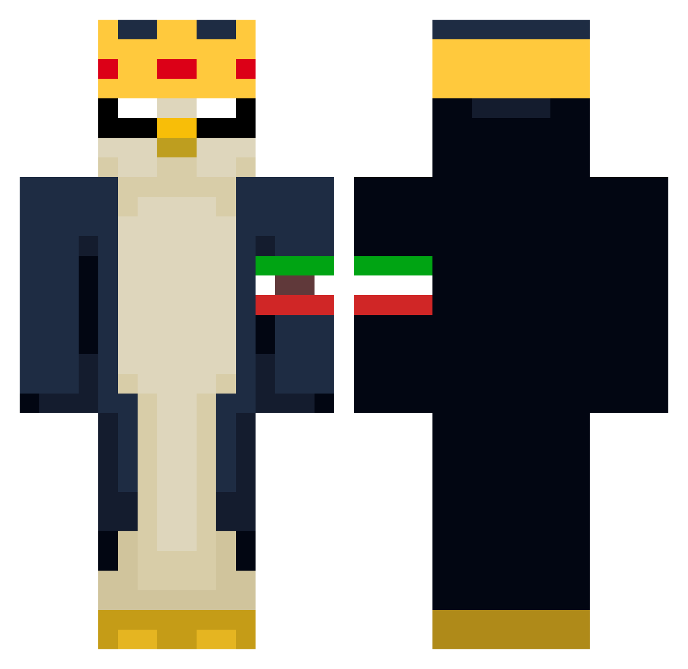 ByGunt3r Minecraft skin, front and back view