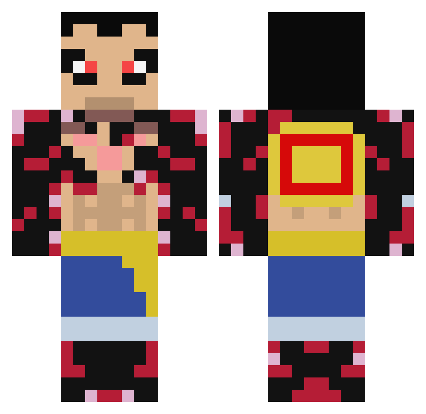 Pickled_Plums Minecraft skin, front and back view