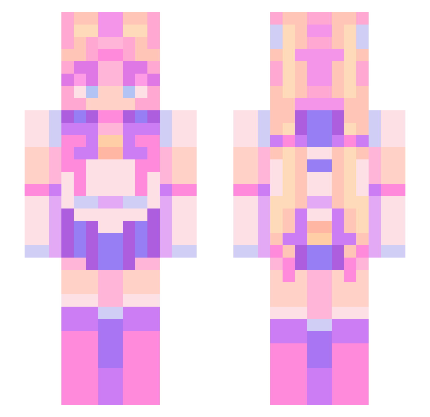 Kiwi_Xx Minecraft skin, front and back view