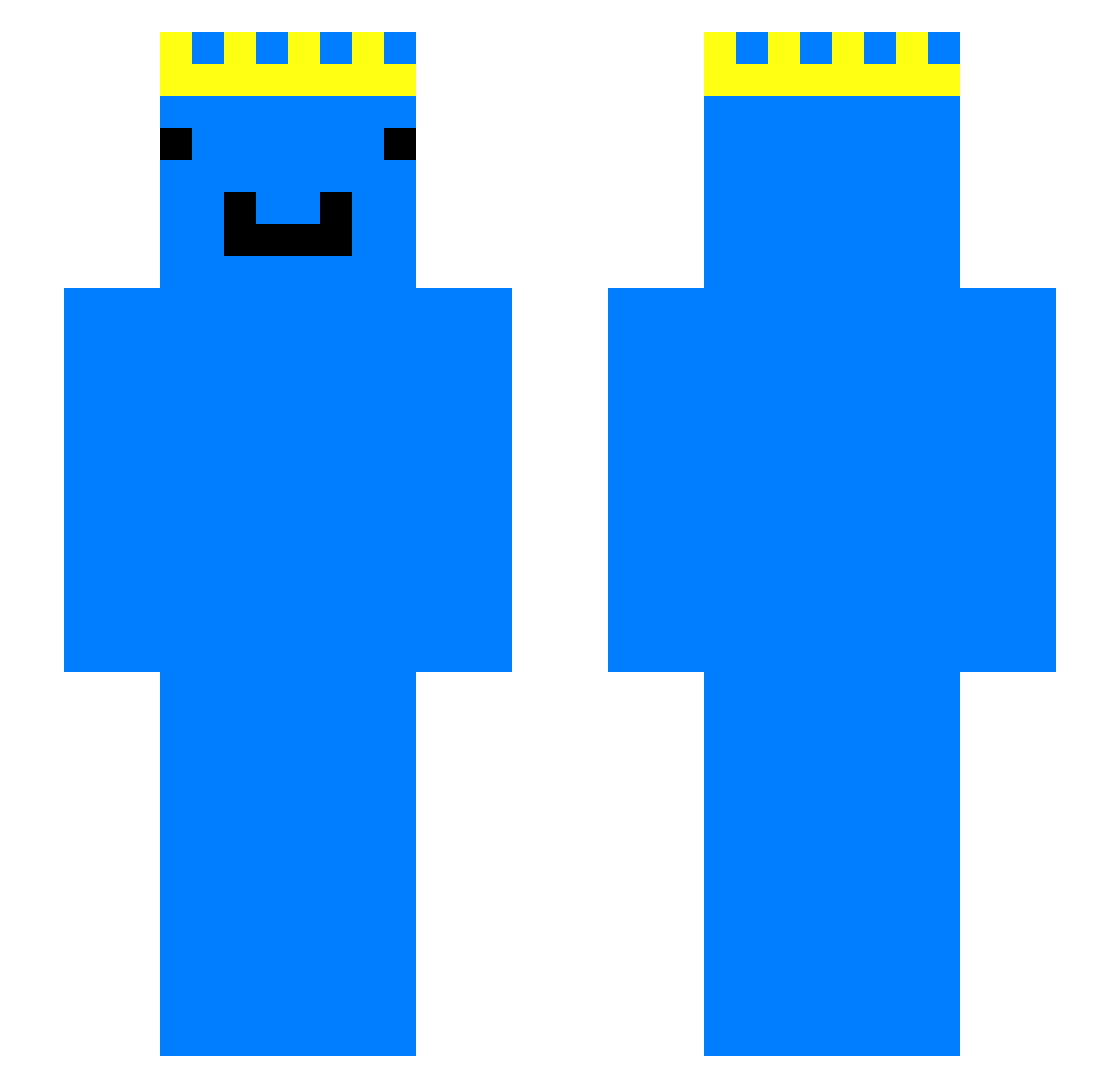 Lamax2 Minecraft skin, front and back view