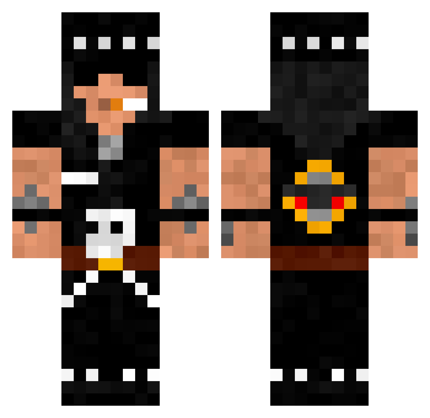 Lqyw Minecraft skin, front and back view