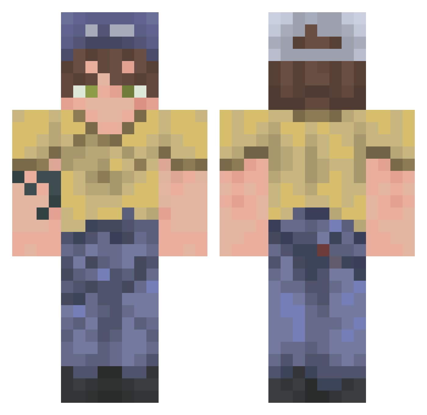 WINDIOWS Minecraft skin, front and back view