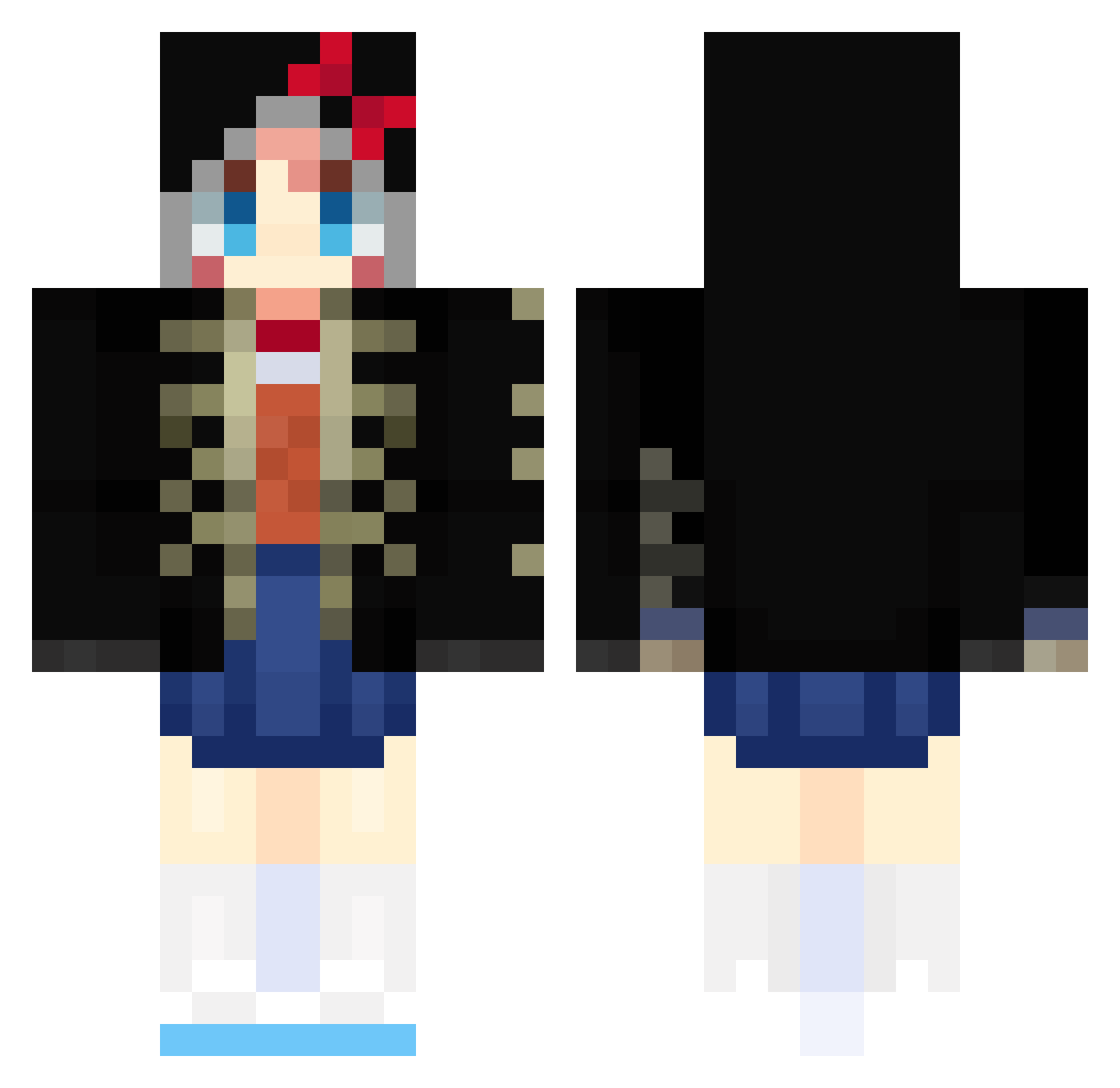 O_L0o Minecraft skin, front and back view