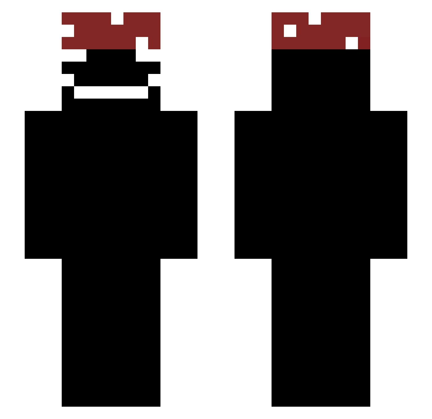 mlens Minecraft skin, front and back view